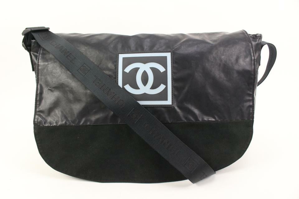 Chanel XL Black Sports Logo CC Messenger Crossbody Bag Chanel XL Black Sports Logo CC Messenger Crossbody Bag