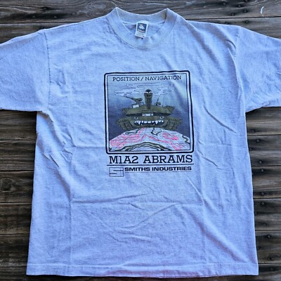 Rare Smith's Industries M1A2 Abrams Tank T Shirt XL