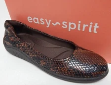 Easy Spirit Gabbie 3 Size US 6.5 M Women's Leather Ballet Flat Shoes Dark Brown