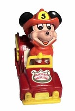 Vintage Diecast Mickey Mouse Walt Disney Productions Fire Truck