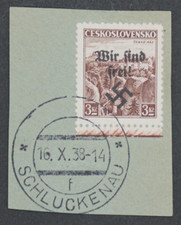 Czechoslovakia Rumburg Michel 15 on piece Signed