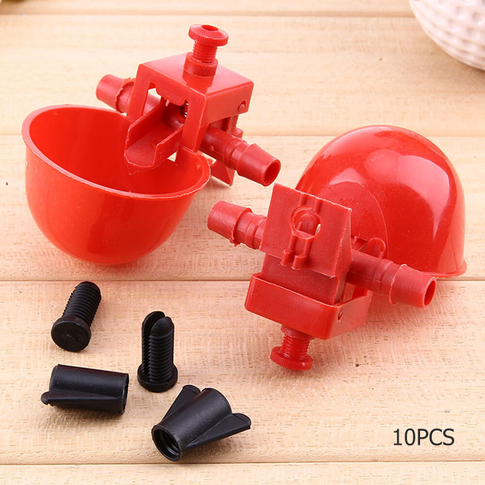 Precio por mayor 10pcs aves automático Coop aves alimentación agua tazas pollo a