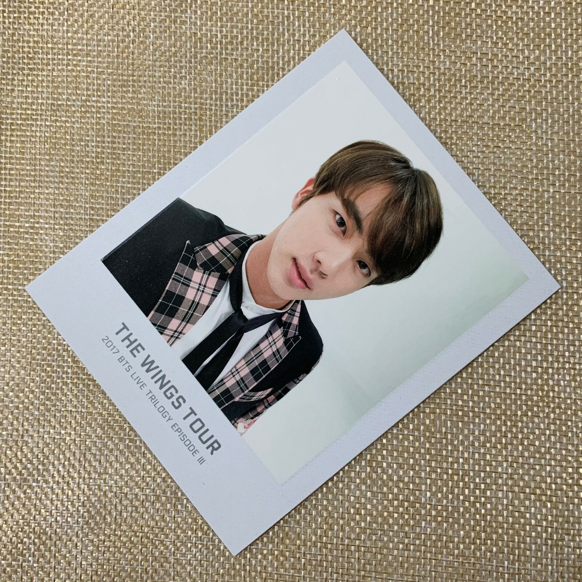 BTS 2017 LIVE WINGS TOUR DVD ジン ソクジン トレカ BTS JIN [WINGS Tour 2017 Trilogy Ticket] Official Polaroid