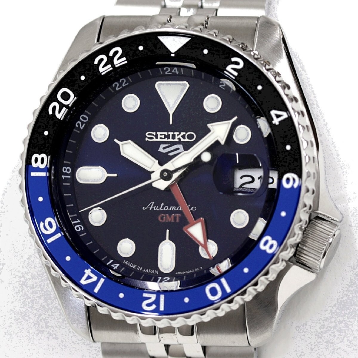 Seiko 5 Five Sports GMT SBSC003 4R34-00A0 Working | eBay