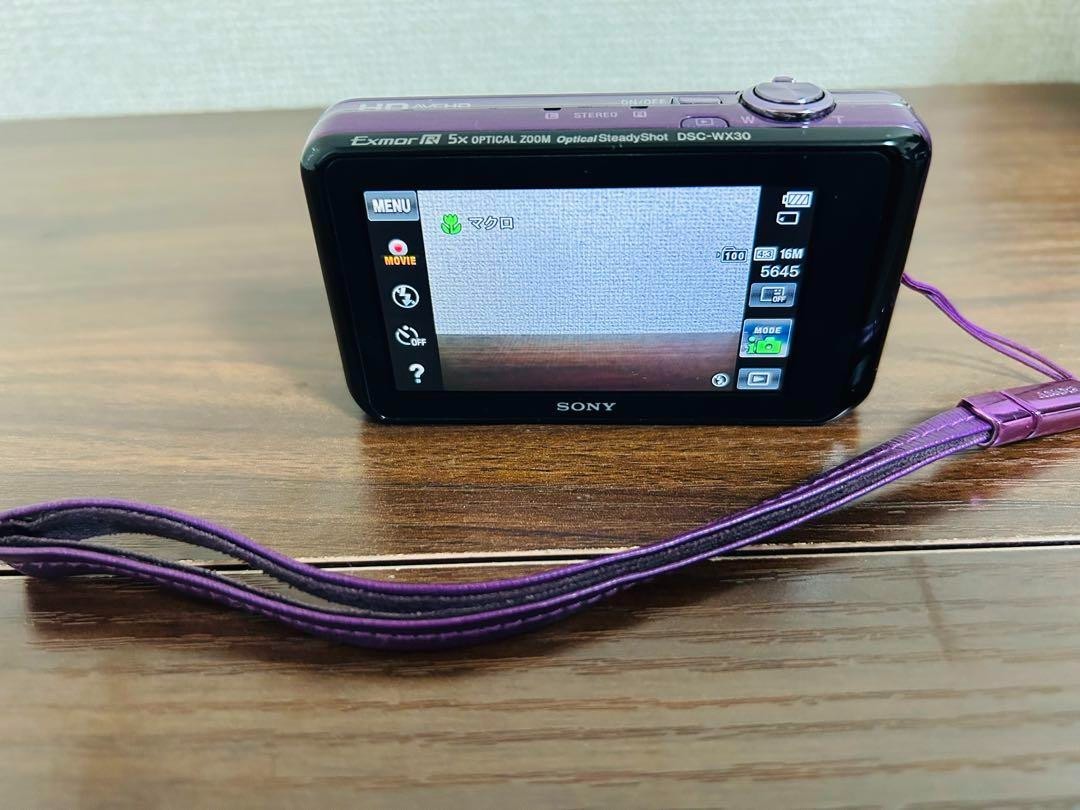 SONY Cyber-shot DSC-WX30 パープル SONY Digital Camera Purple Cyber shot DSC-WX30 5.0x Optical