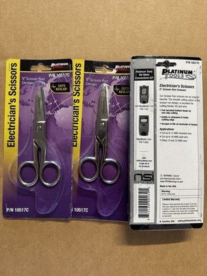 Platinum Tools Electrician's 5'' Scissor-Run Design P/N 10517C [Price per unit]