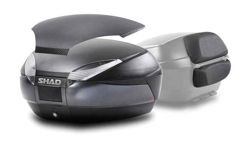 Top case SHAD SH48 avec dosseret résolvez le manque de place sur votre moto avec 48L