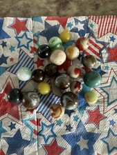 Lot Of Vintage Marbles Akro Peltier Vitro