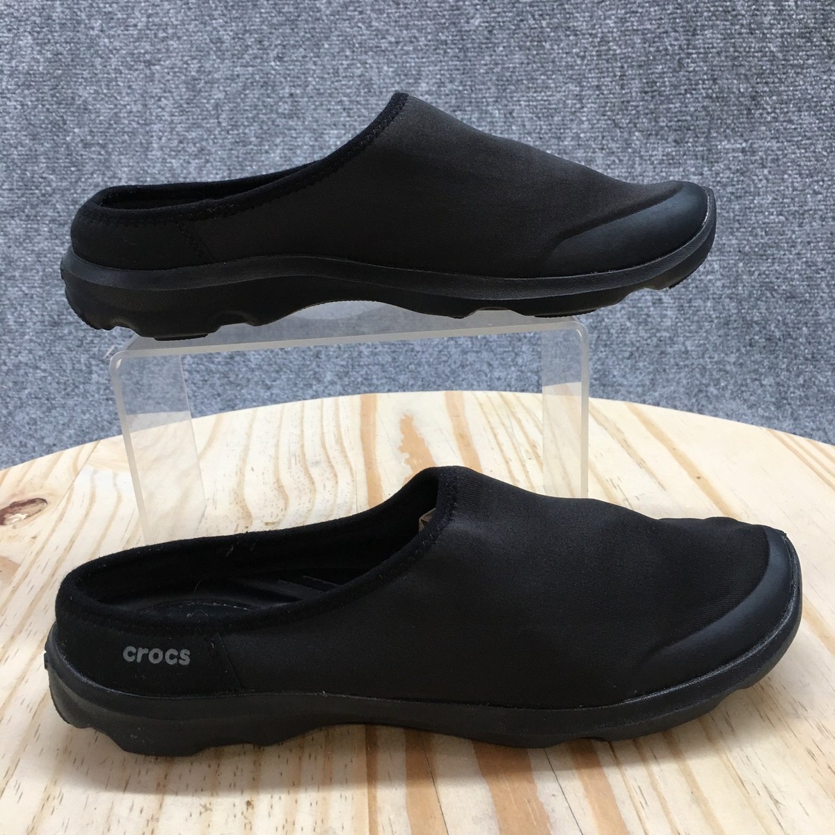 Crocs Shoes Womens Duet Busy Day Satya Mules Black Comfort