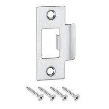 T Door Strike Plate 70mm x 40mm Door Latch Deadbolt Strike Plate Silver
