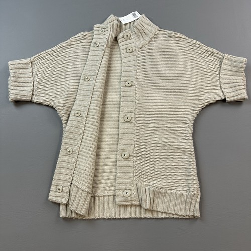 Banana Republic Sweater Women's Small Pima Wool Blend Short Sleeve Cardigan NWT - Picture 3 of 14