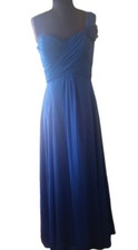 Classic Cocktail Blue Classic Chiffon One Shoulder Party Dress Size 12