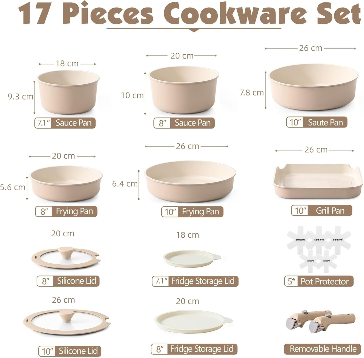 Miglior Set Pentole 17 Pezzi: Ceramica Antiaderente Professionale - 2