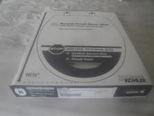 KOHLER K-20467-0. Quiet-Close, Round Toilet Seat Soft Close, Wood, Easy Install