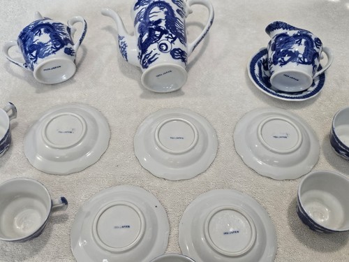 19th Century Japanese Dragon Blue and WhiteArita Porcelain, 1924, Vintage - Picture 11 of 17
