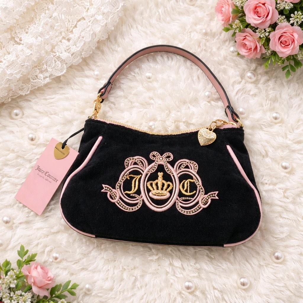 Juicy Couture Lovers Club Wristlet Liquorice Pink Diamond New | eBay