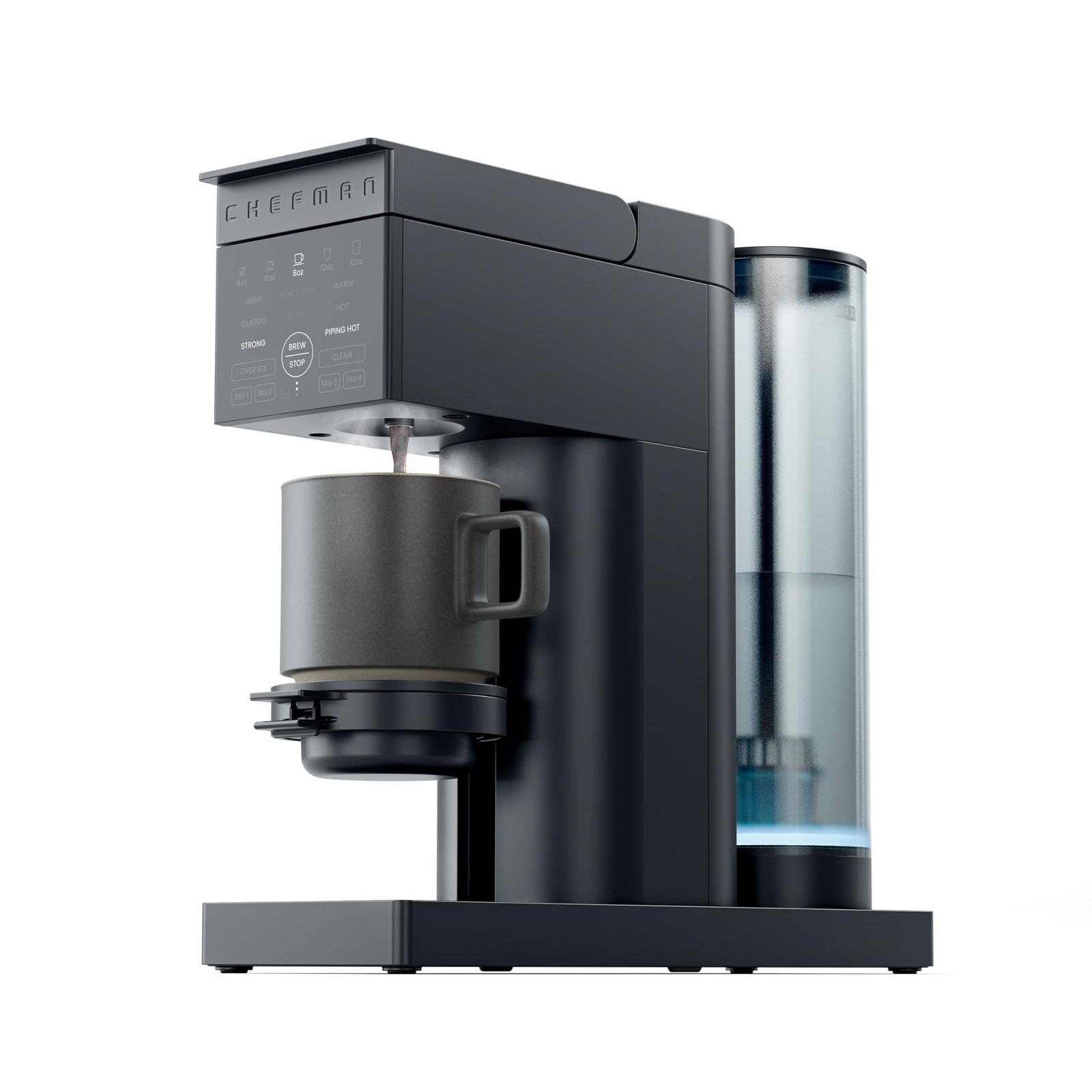 Chefman Caffeinator Single Serve Coffee Maker with 48 oz Reservoir, Adjustable