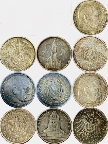 Germany States Saxony Albertine & 3rd Reich silver Coins 1913 -1937