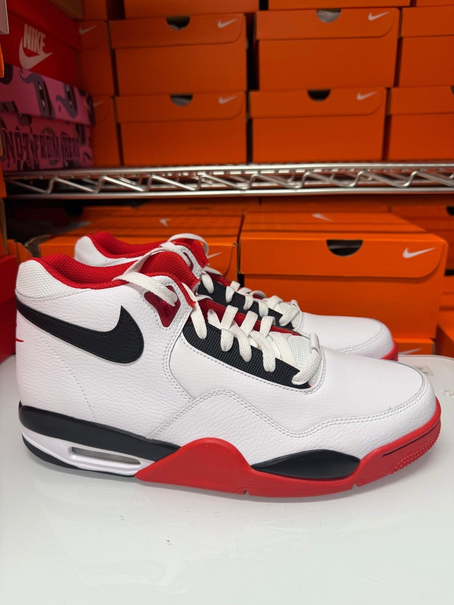 Nike Men's Flight Legacy Shoes White Black Red BQ4212-100 | eBay