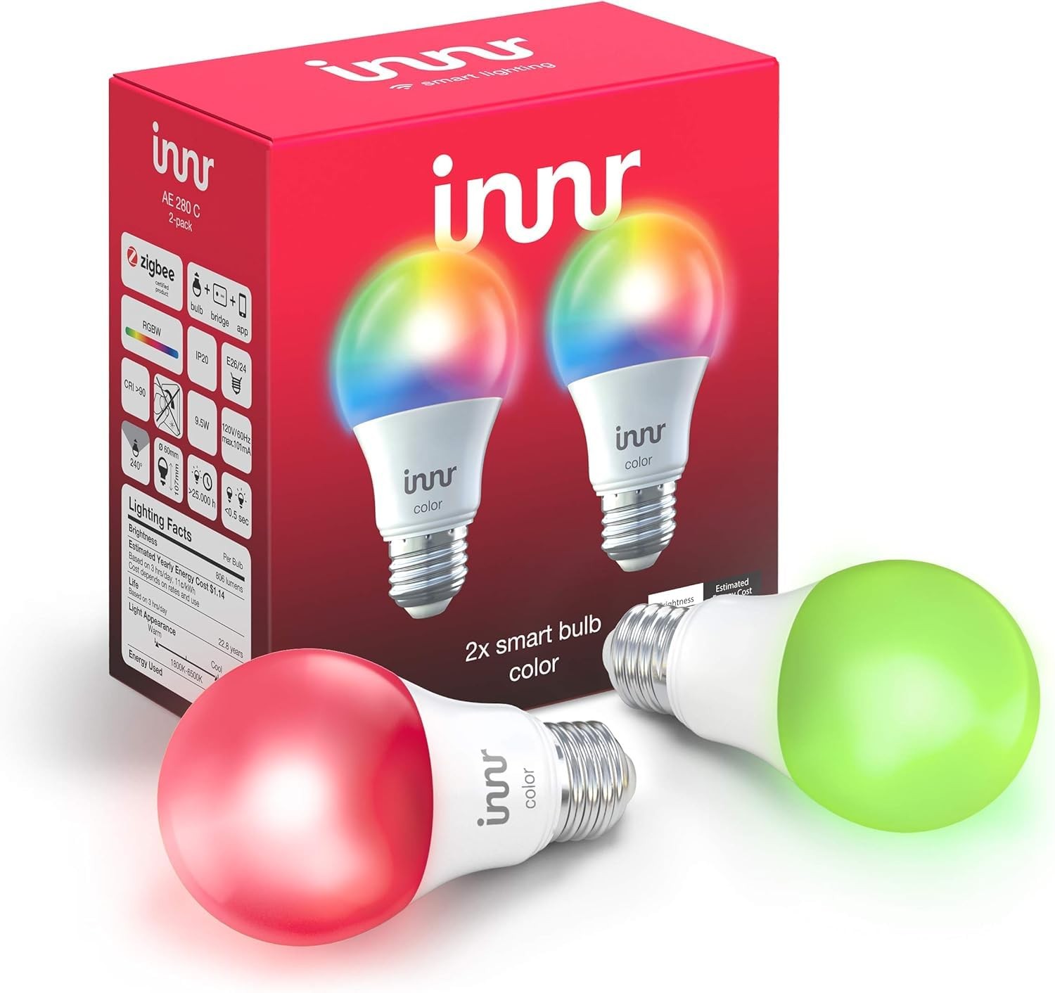Smart Light Bulbs, A19 Zigbee, Works with Philips Hue* and Alexa (Bridge Requ...