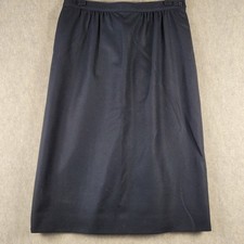 Pendleton Wool Skirt Sz 10 Vintage USA Tag 14 Black Midi Gathered Classic