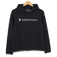Peak Performance Hoodie Pullover Sweatshirt Women Black Stretch Rk5 Size S