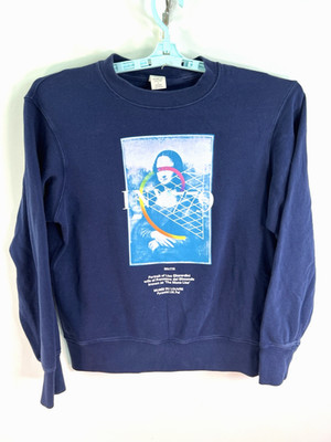 Musee De Louvre Museum Peter Seville Monalisa Art Sweatshirt Adult Size S Blue