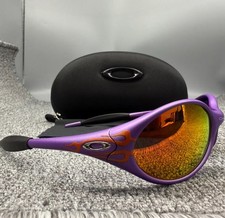 Vintage Oakley Eye Jacket Polarized Ruby  Lenses Purple Frames Y2K