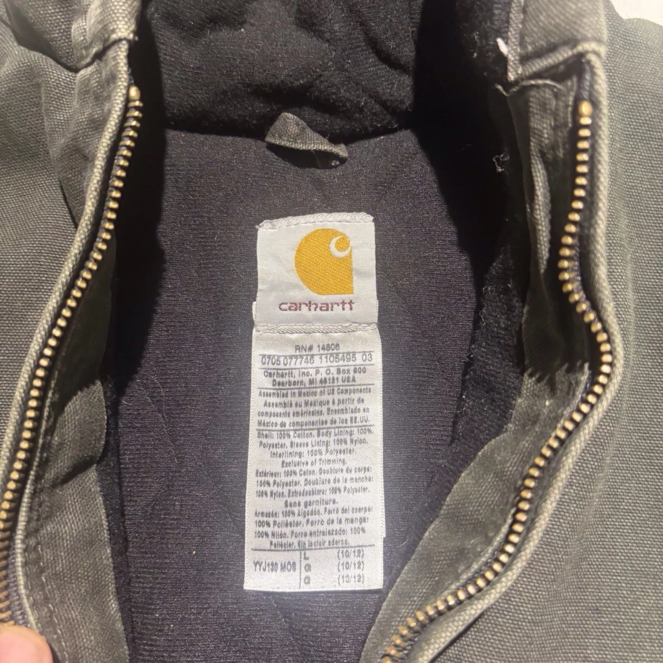 Chaqueta Carhartt Forrada con Edredón Juvenil Grande (10/12) YYJ130 MOS Verde Musgo Foto 4 de 4