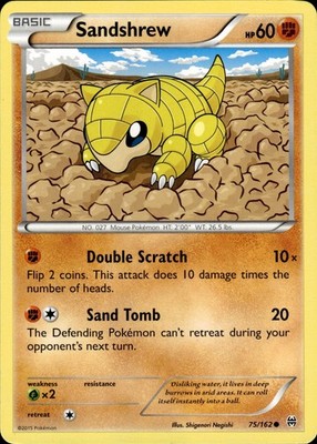 Pokemon TCG Card Sandshrew Fighting XY - BREAKthrough BKT 75/162 2015