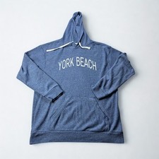 MV Sport Hoodie Mens XL Blue York Beach Maine ME Pullover Sweatshirt Coastal