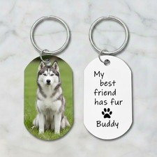 Personalized Pet Memorial Keychain, Dog Loss Photo Keepsake Gift
