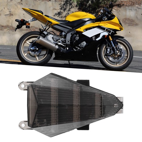 Motorcycle LED Tail Light With Turn Signals Smoky Lens For YZF R6 - Picture 12 of 13