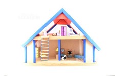 Casetta In Legno BIGJIGS Con Mobili E Personaggi
