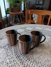 Home Trends Bazaar Brown Coffee Tea Cocoa Mugs - Set of 3