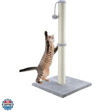 34" Tall Cat Scratching Post for Large Cats and Kittens, High Vertical Scratc...