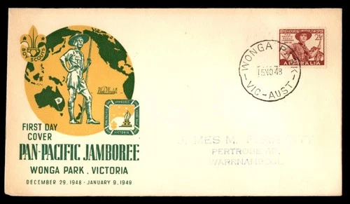 Mayfairstamps Australia FDC 1948 Boy Scout Pan Pacific Jamboree Map First Day Co