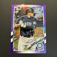 Evan White 2021 Topps Chrome Update Series #USC46 RC Purple Parallel Seattle