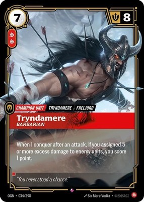 Riftbound Tryndamere (34/352) Origins NM FOIL