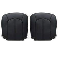 Front Driver and Passenger Side Bottom Replacement Seat Covers Black