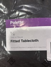 Black Table Cloth Palette by:Gee di Moda 6ft Fitted Polyester Solid BRAND NEW