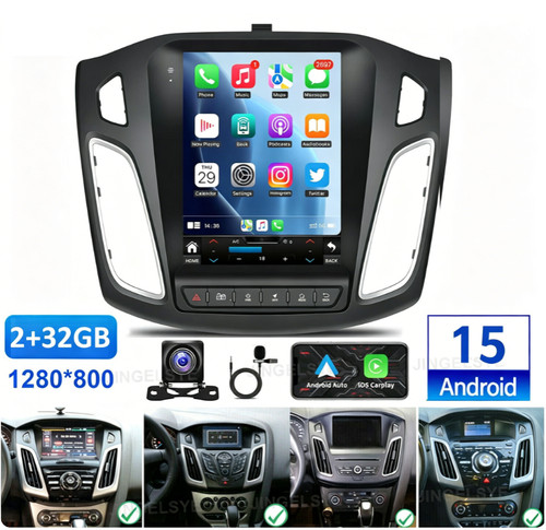 For 2012-2018 Ford Focus Car Radio Stereo Carplay  2+32G 9.7in Wireless Auto