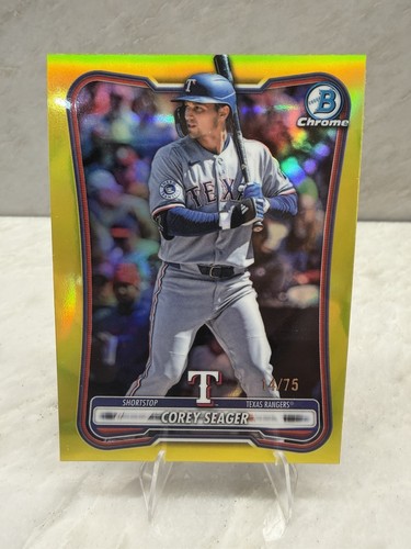 2026 Bowman Chrome Corey Seager Gold Refractor /75 #82 Rangers