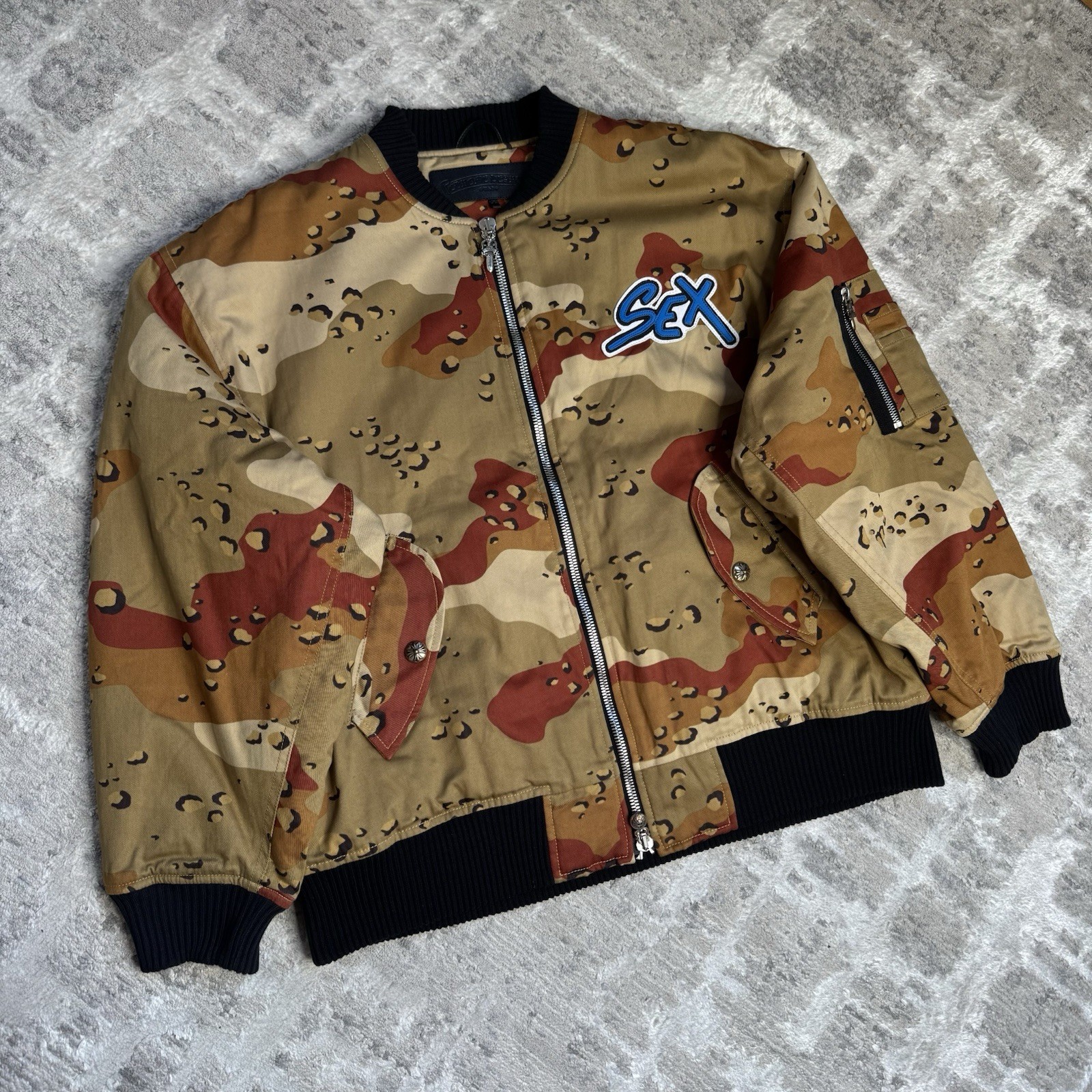 Chrome Hearts Matty Boy Sex Records Zip Up Bomber Jacket