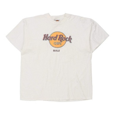 Maui Hard Rock Cafe Grafik T-Shirt - Large weiß Baumwolle
