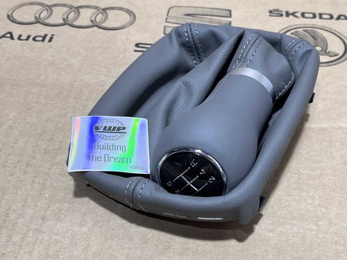 Audi A6 Avant Quattro Swing Grey Leather Gear Knob with Gaiter Genuine NOS OEM - Picture 10 of 11