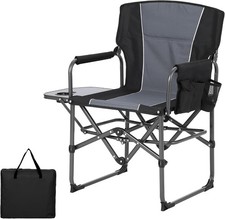 Oversized Folding Camping Director Chair 400 lbs Portable Outdoor Lawn Chair
