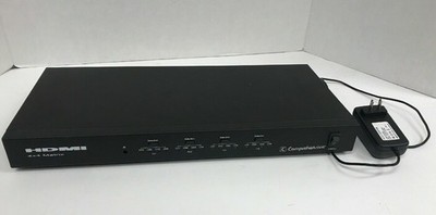 *USED* HDMI 4X4 MATRIX SWITCHER SPLITTER V1.3b WITH RS232 CSW-HD440 *WITH CORD*