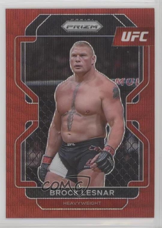 2022 Panini Prizm UFC Ruby Wave Prizm Brock Lesnar #159 0zg4