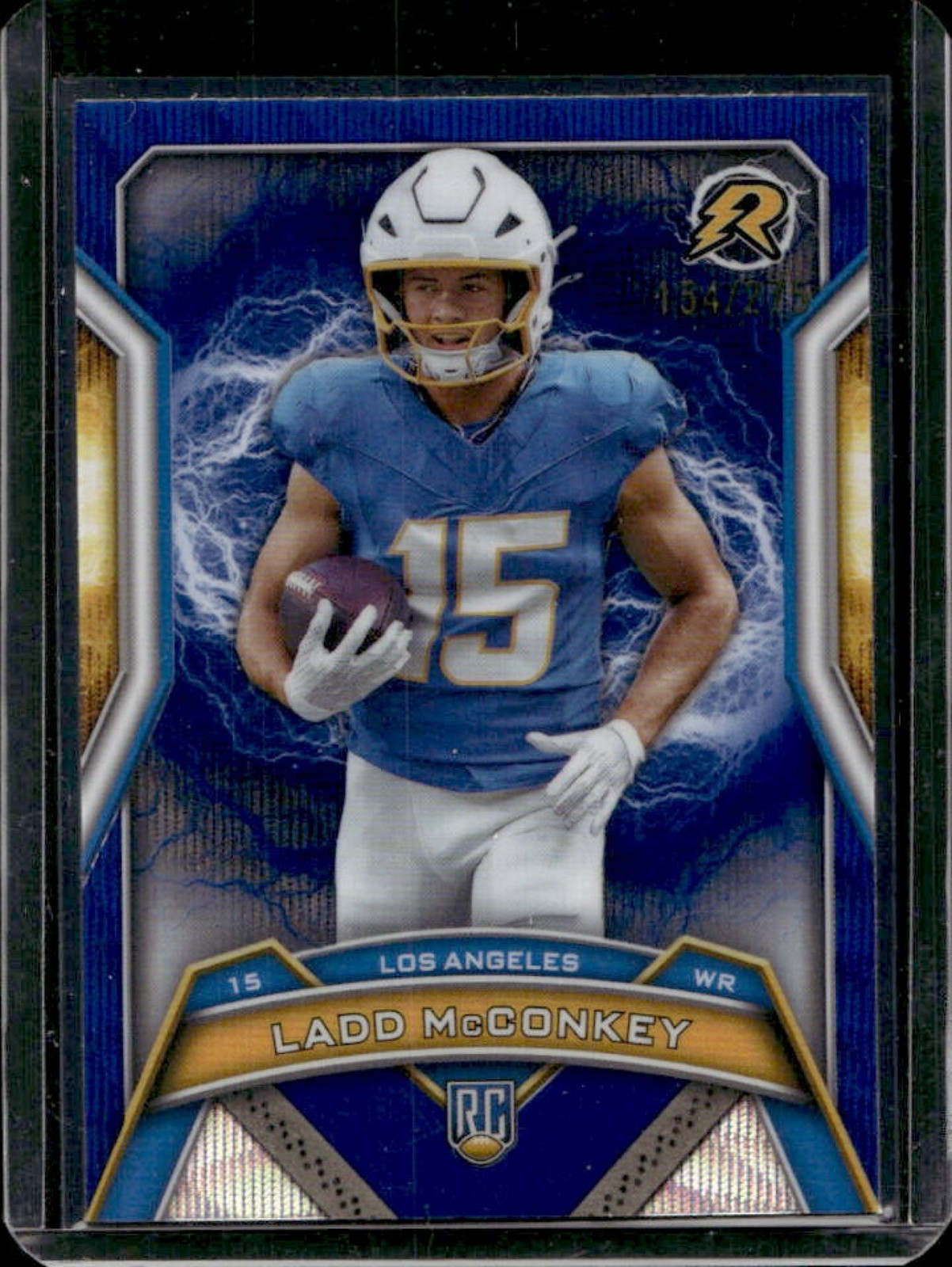 2024 Topps Resurgence Ladd McConkey Navy Surge Rookie RC #154/275 Chargers